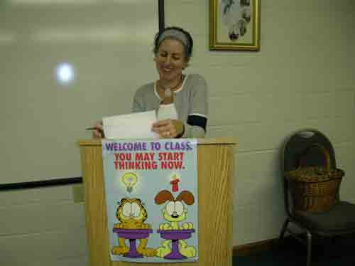 President Bev Tippmann at a recent meeting